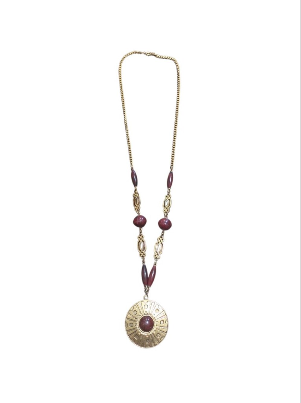 Sarah Cov Gold & Brown Necklace 25"